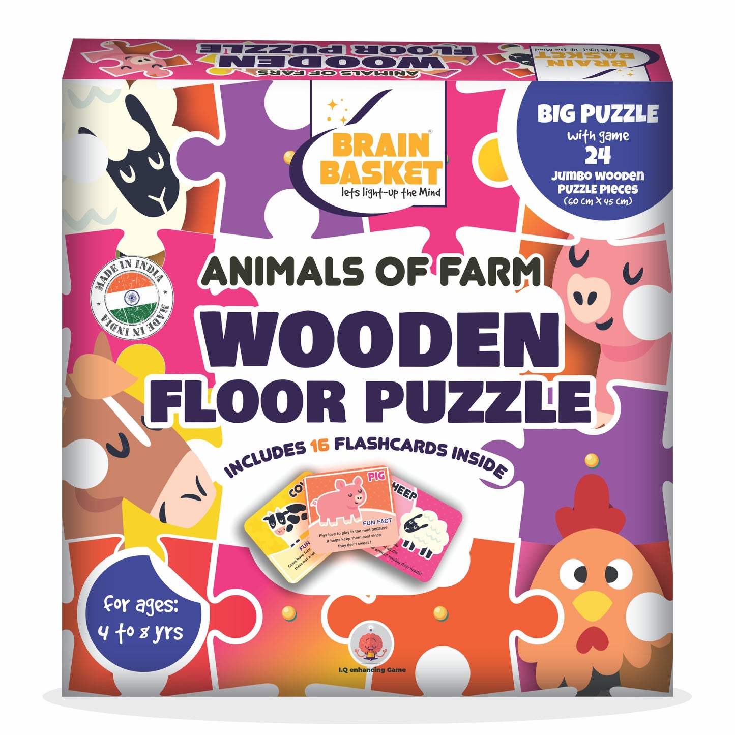 Floor Puzzle: Animals of the Farm | Age 4 to 8 | Puzzle Game