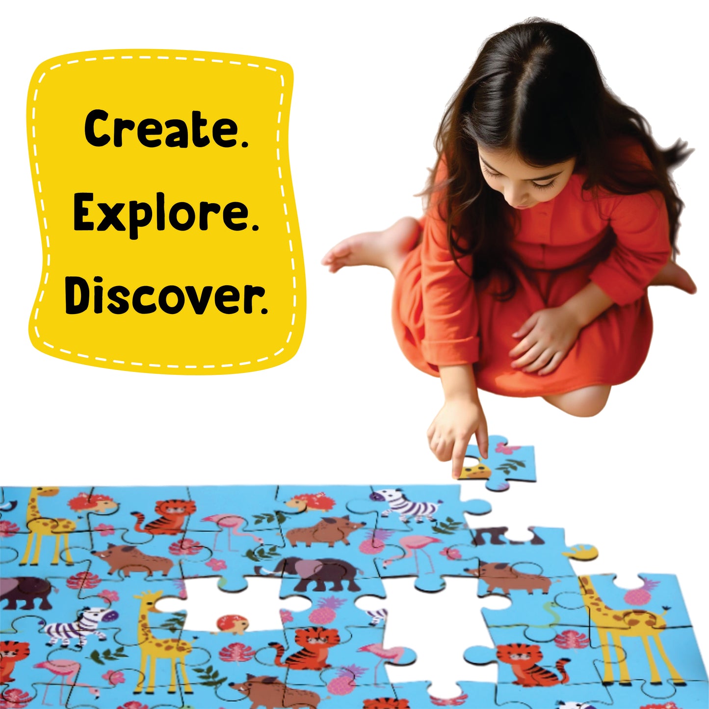 Floor Puzzle: Discover Wildlife | Age 4 to 8 | Puzzle Game