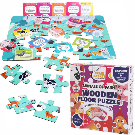 Floor Puzzle: Animals of the Farm | Age 4 to 8 | Puzzle Game