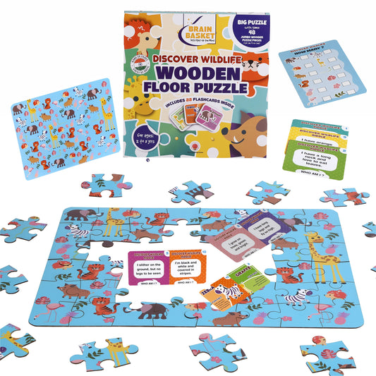 Floor Puzzle: Discover Wildlife | Age 4 to 8 | Puzzle Game