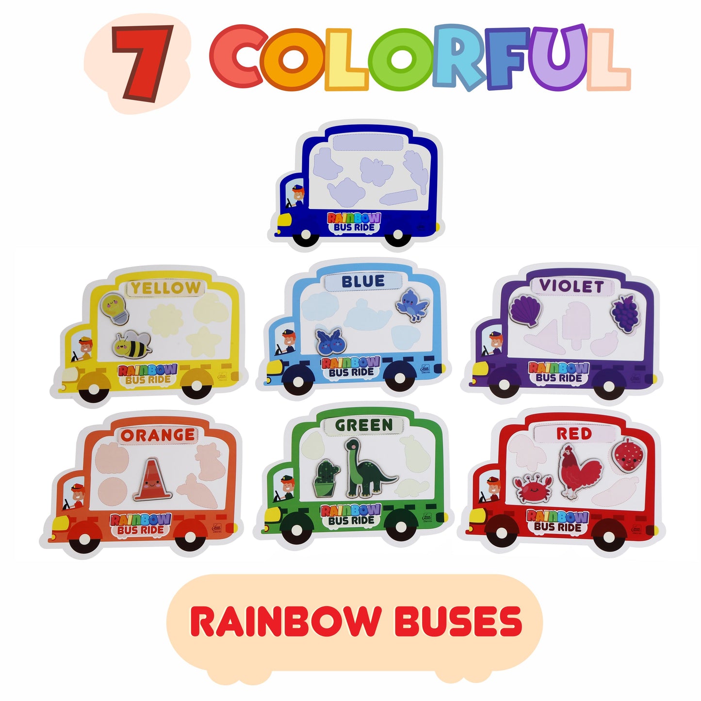 Rainbow Bus Ride | Age 2 to 6 | Memory Game