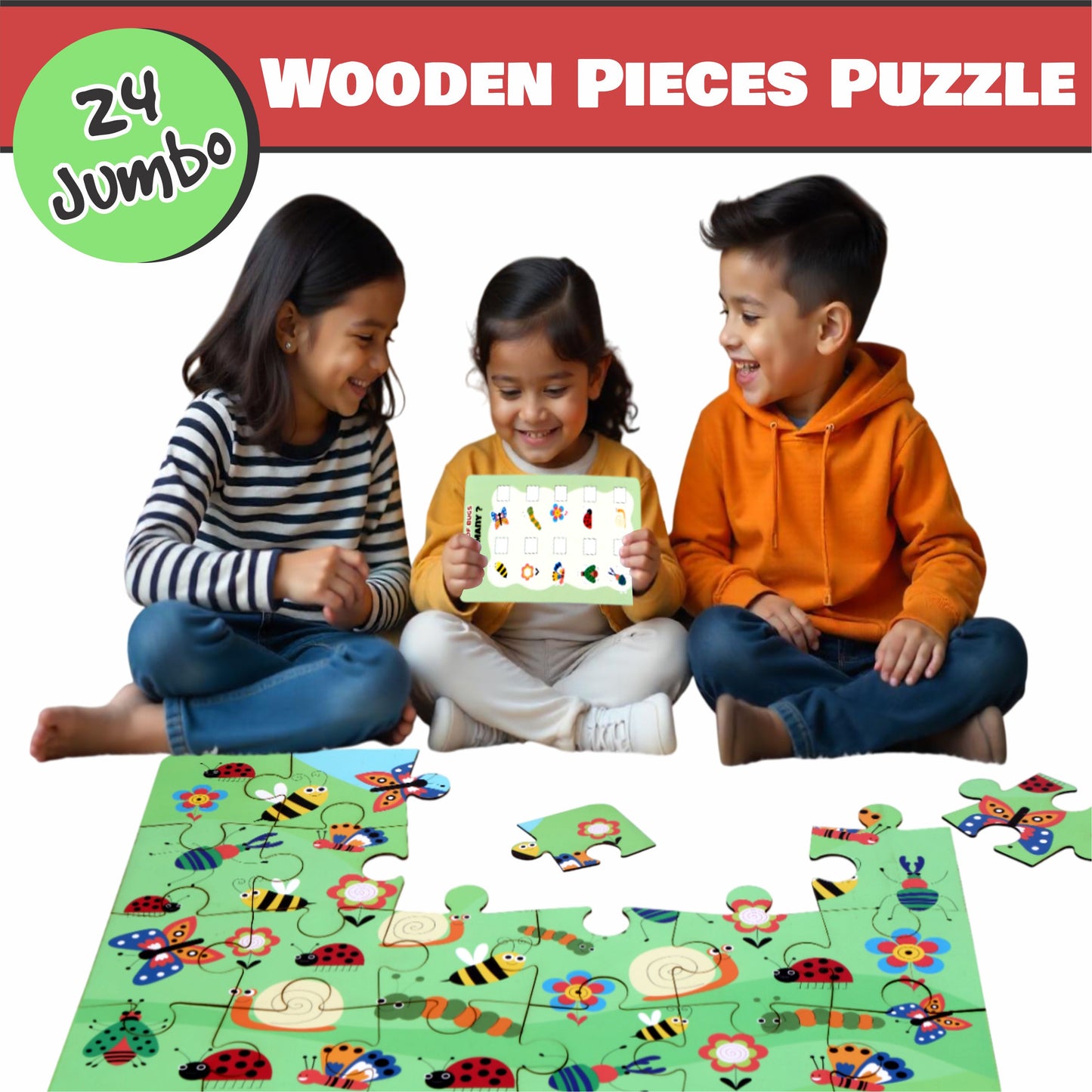 Floor Puzzle: The World of Bugs and Insects | Age 4 to 8 | Puzzle Game