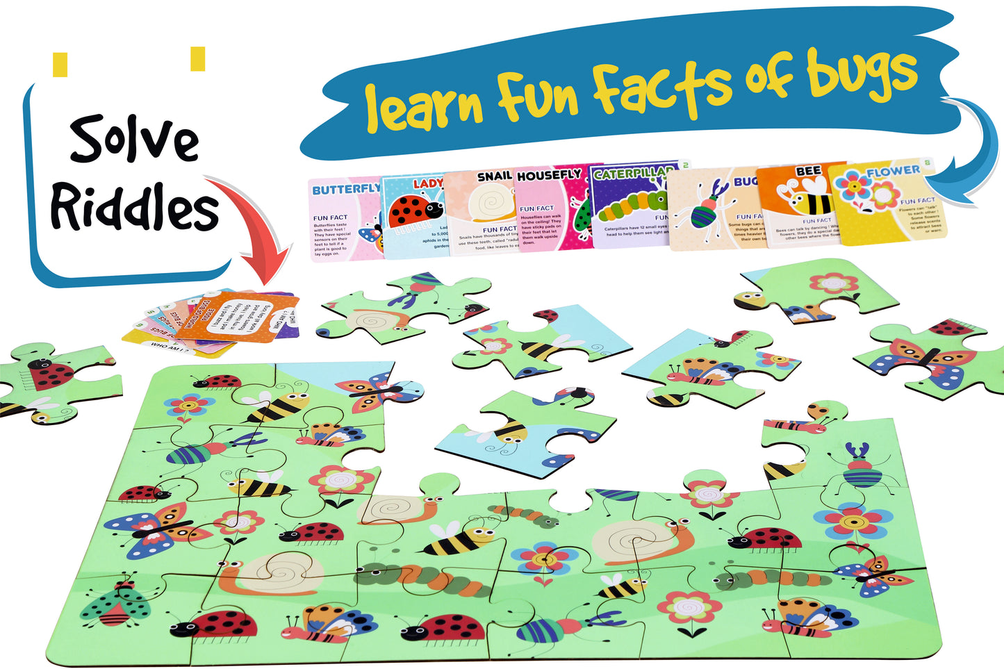 Floor Puzzle: The World of Bugs and Insects | Age 4 to 8 | Puzzle Game