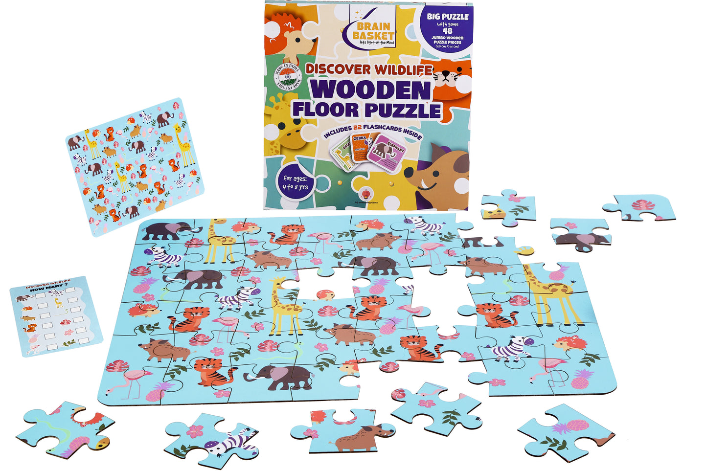 Floor Puzzle: Discover Wildlife | Age 4 to 8 | Puzzle Game