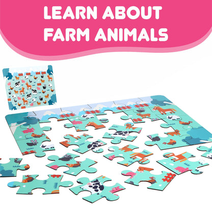 Floor Puzzle: Animals of the Farm | Age 4 to 8 |  Puzzle Game