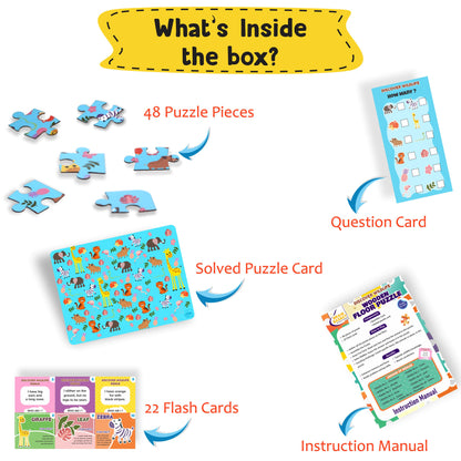 Floor Puzzle: Discover Wildlife | Age 4 to 8 | Puzzle Game