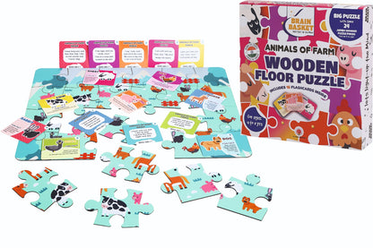 Floor Puzzle: Animals of the Farm | Age 4 to 8 |  Puzzle Game