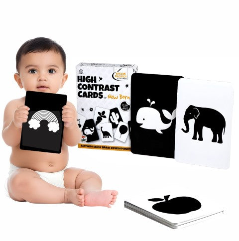 HIGH CONTRAST CARD | 0 to 12 Months | Early Learning – Brain Basket