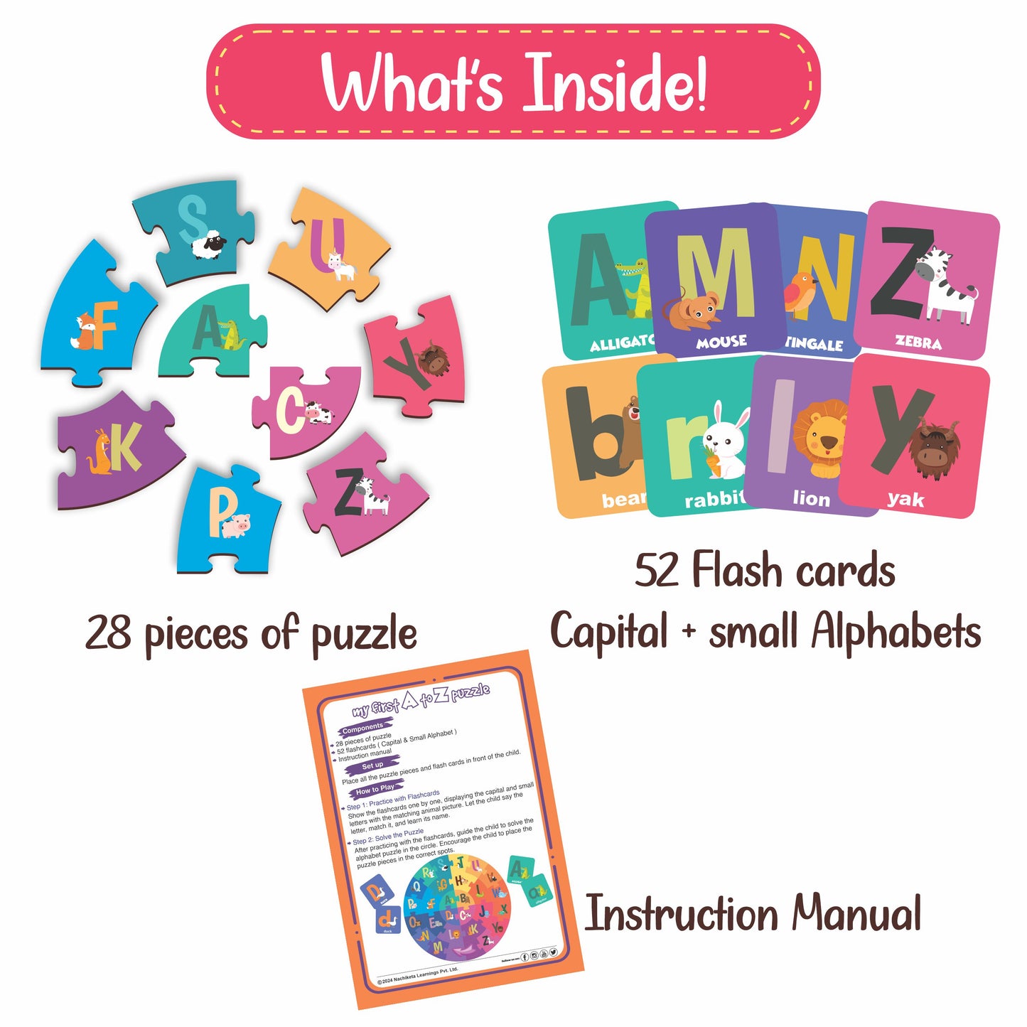 My First A to Z Puzzle | Age 2 to 6 | Logic | Visual-Intelligence