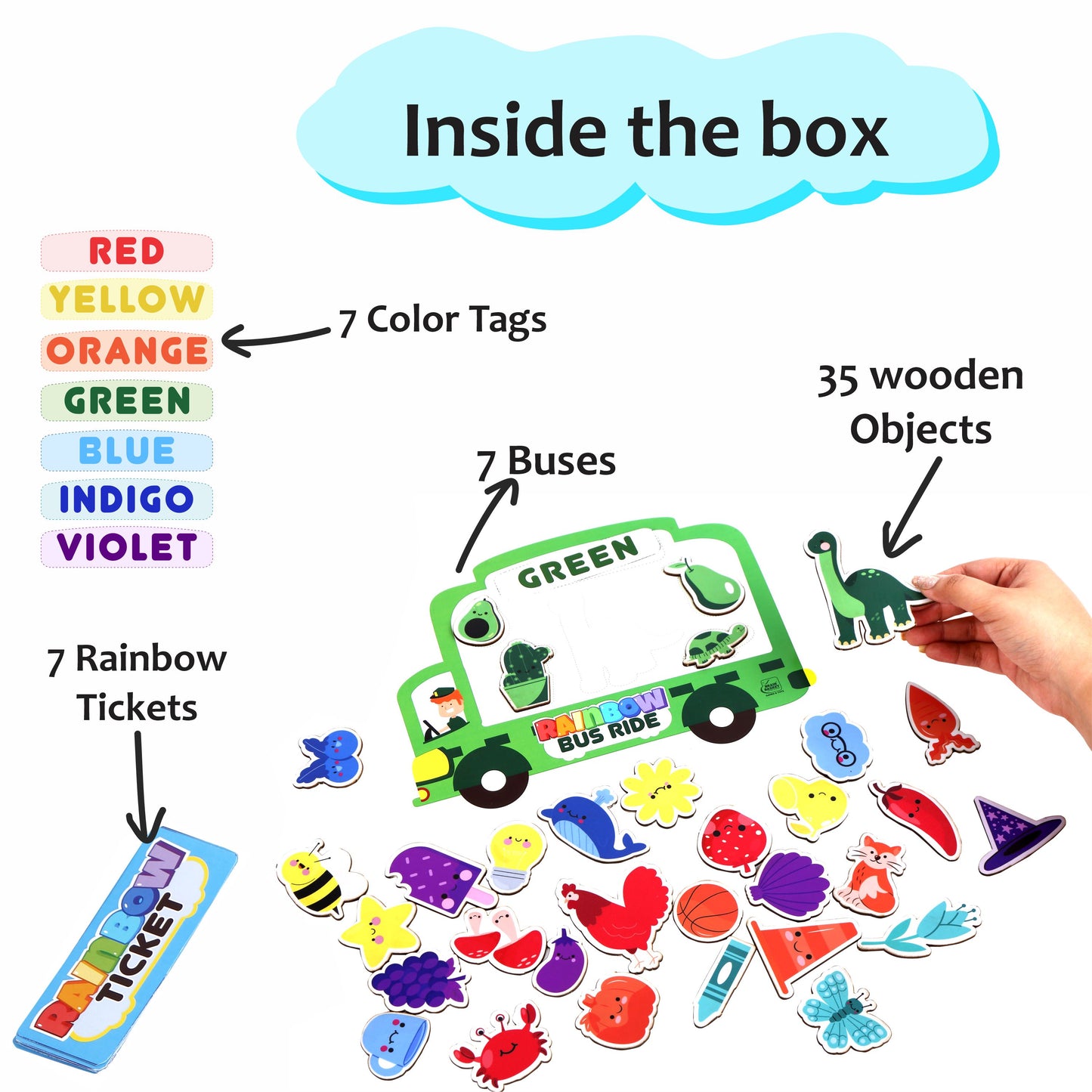 Rainbow Bus Ride | Age 2 to 6 | Memory Game