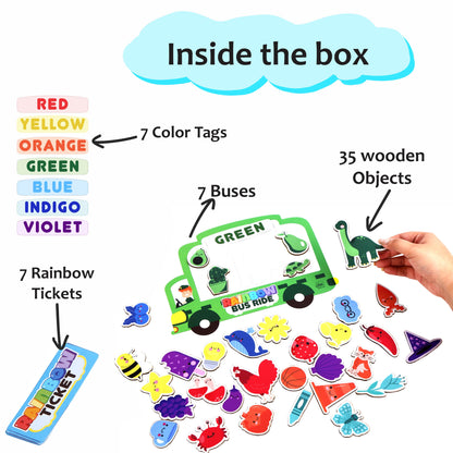 Rainbow Bus Ride | Age 2 to 6 | Memory Game