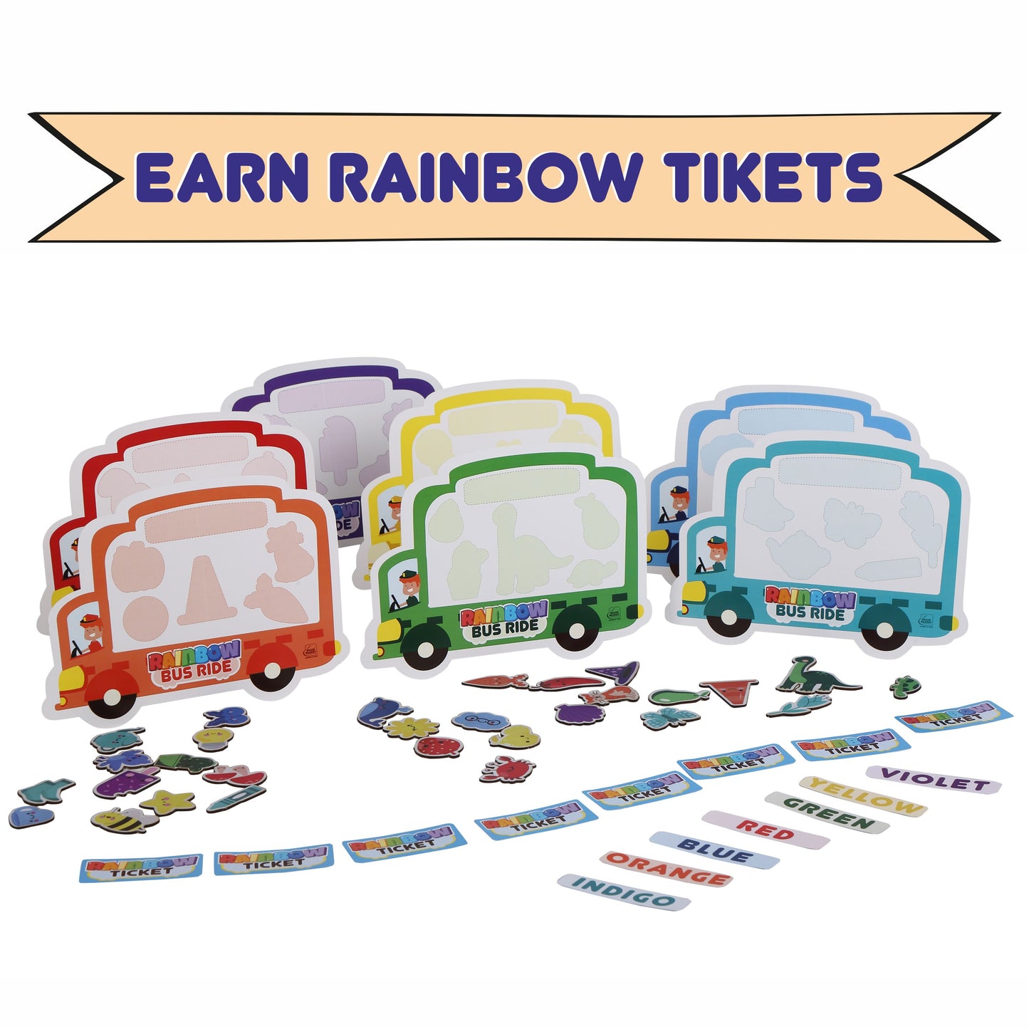 Rainbow Bus Ride | Age 2 to 6 | Memory Game