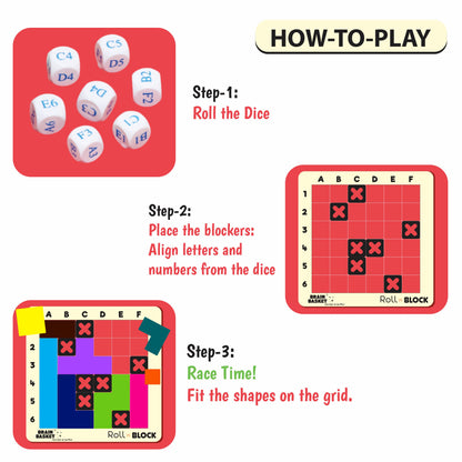Roll 'N' Block | Age 4 to 99 | Logic | Visual-Intelligence