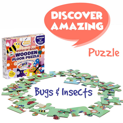 Floor Puzzle: The World of Bugs and Insects | Age 4 to 8 | Puzzle Game