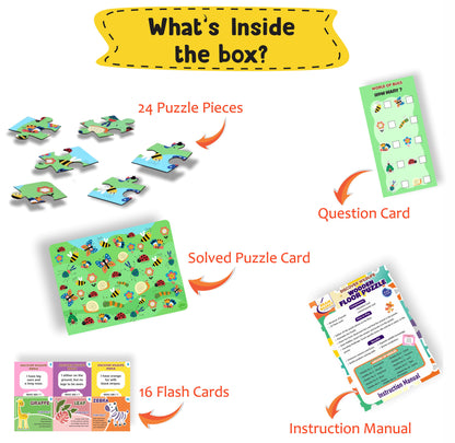 Floor Puzzle: The World of Bugs and Insects | Age 4 to 8 | Puzzle Game
