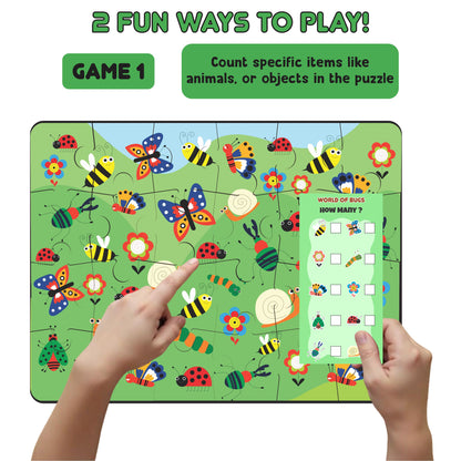 Floor Puzzle: The World of Bugs and Insects | Age 4 to 8 | Puzzle Game