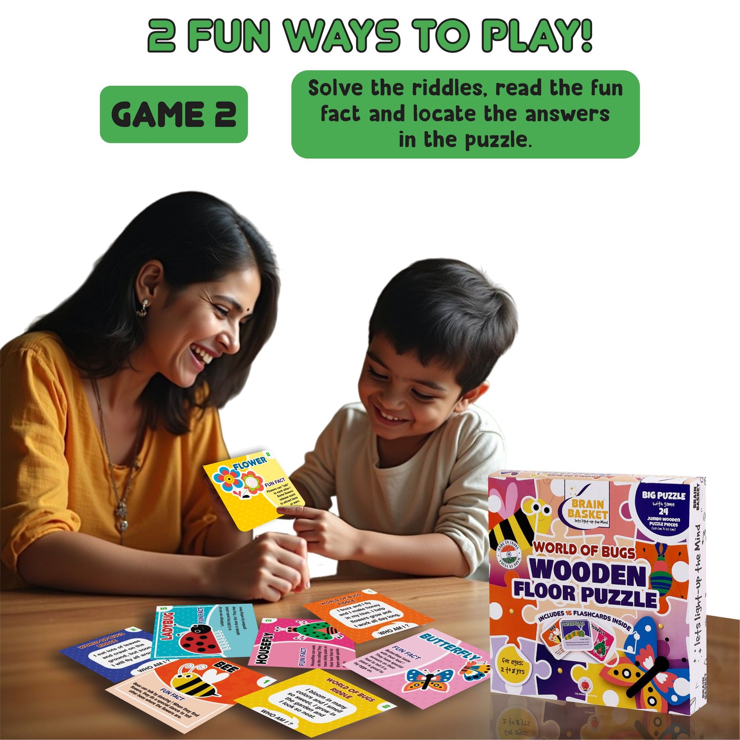 Floor Puzzle: The World of Bugs and Insects | Age 4 to 8 | Puzzle Game