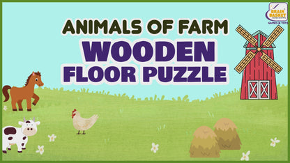 Floor Puzzle: Animals of the Farm | Age 4 to 8 |  Puzzle Game