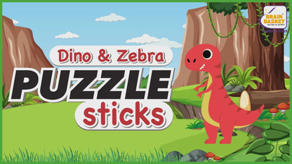 Dinosaur & Zebra Puzzle Sticks | Age 2 to 4 | Puzzle Game